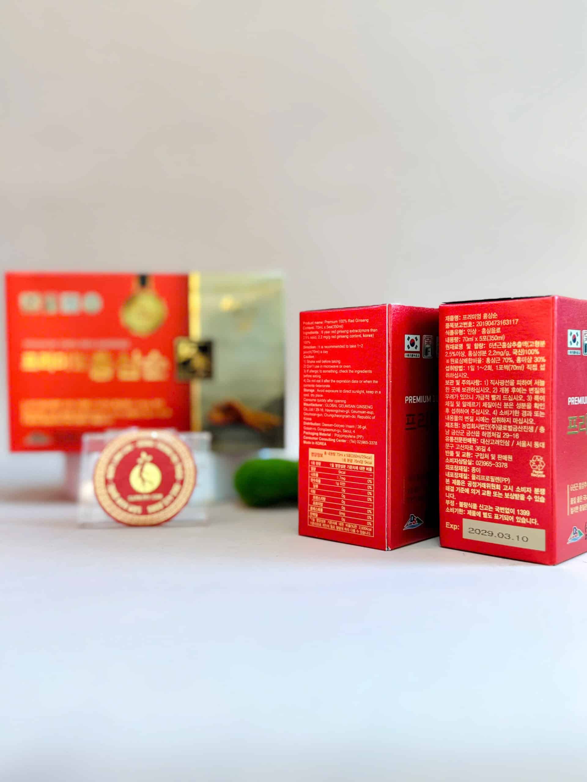 Nước Hồng Sâm Không Đường