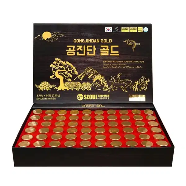 An cung trầm hương GONGJINDAN GOLD (JangSoo Hwan cũ) hộp giấy 60 viên