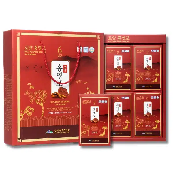Nước Hồng Sâm Linh Chi Royal hộp 30 gói 70ml - DAESAN